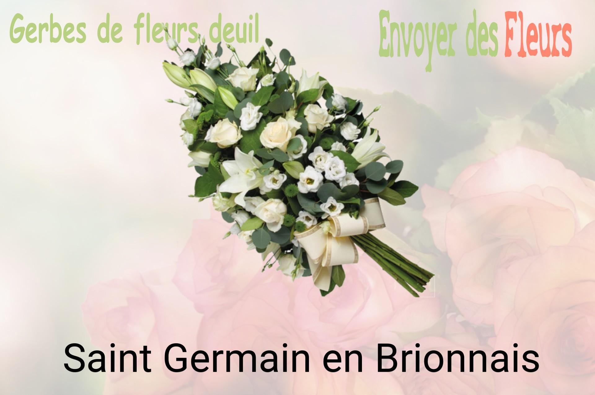 Gerbe de fleurs de deuil livrée à Saint-Germain-en-Brionnais